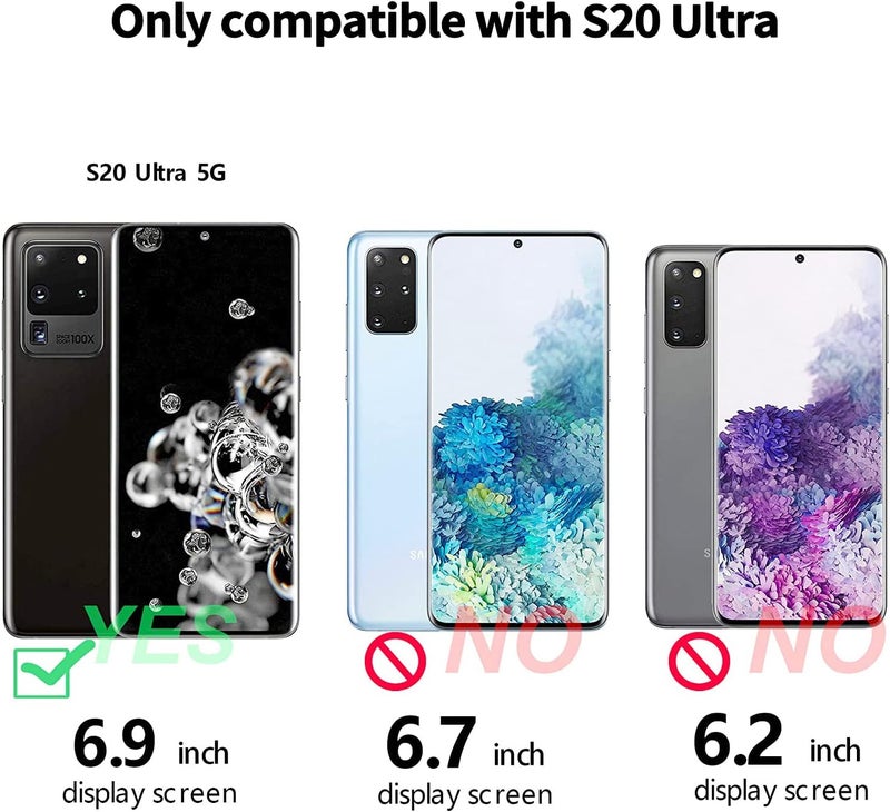 UltiUnison غطاء هاتف سيليكون لـ Samsung Galaxy S20 Ultra، غطاء هاتف ناعم ورقيق من السيليكون مع بطانة من الألياف الدقيقة، غطاء هاتف مقاوم للصدمات لـ Samsung Galaxy S20 Ultra (أزرق) - Image 2