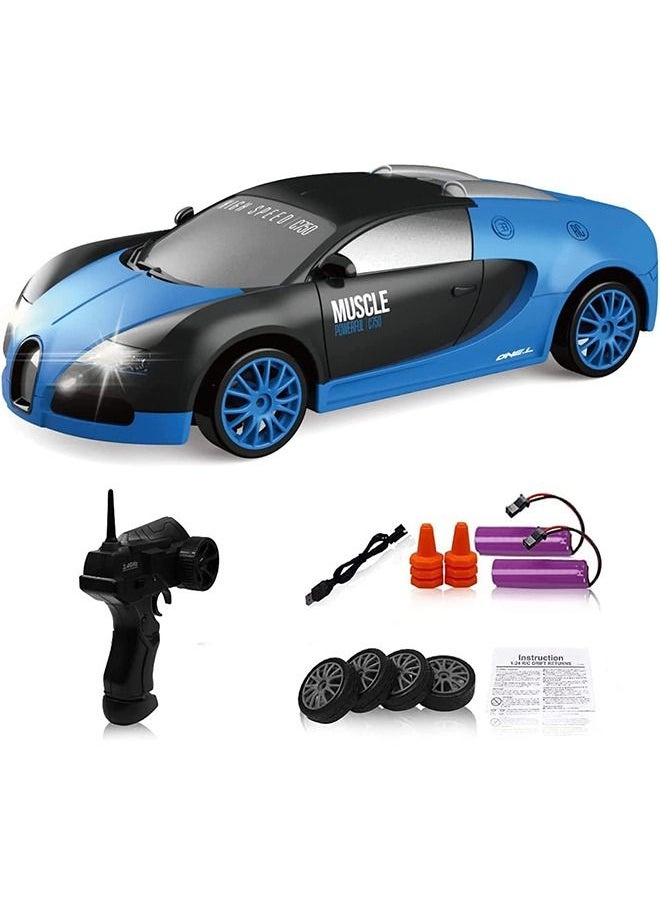 BAYBEE Baybee Rechargeable Remote Control Car for Kids, Stunt RC Cars with 2.4G Remote Control & Charger | Electric Battery Drift Kids Car | Remote Control Car for Kids 3+ Years Boys Girls (1:24 RC Car Assorted Colour)  - Image 1
