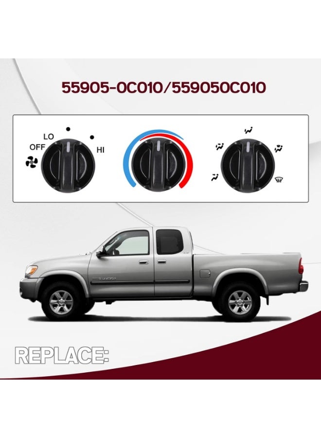 3Pcs Tundra AC Knobs Replacement Compatible with 2000 2001 2002 2003 2004 2005 2006 Toyota Tundra A/C Air Conditioner Heater Blower Fan Control Knob 55905-0C010, 559050C010 - Image 2