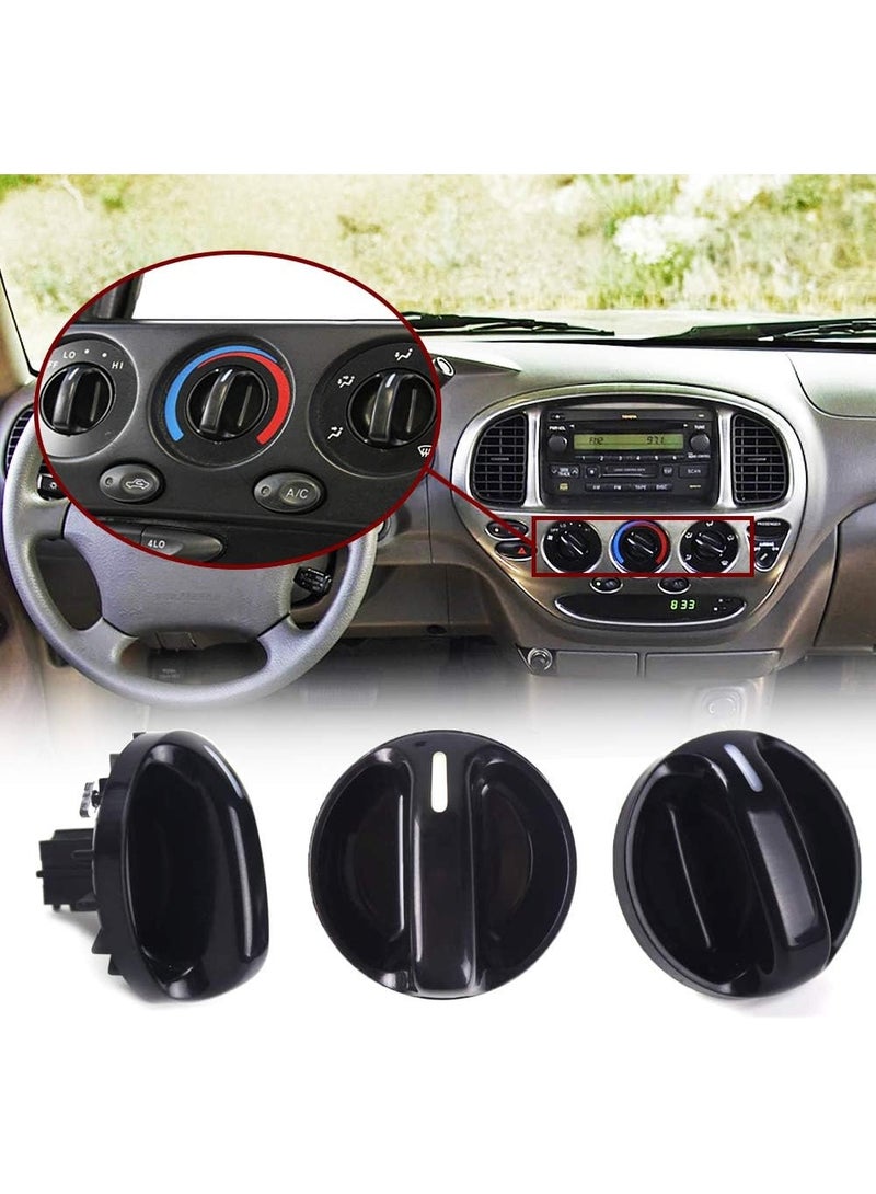 3Pcs Tundra AC Knobs Replacement Compatible with 2000 2001 2002 2003 2004 2005 2006 Toyota Tundra A/C Air Conditioner Heater Blower Fan Control Knob 55905-0C010, 559050C010 - Image 1