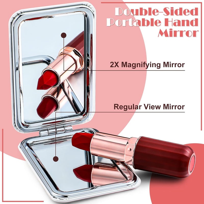 makeup mirror (V3) Makeup Compact Vanity Mirror | Makeup Mirror for Travel Women and Girls Purses | Cute Pocket Mirrors| Double Sided Portable Mirror | Folding Mirror for Makeup Multicolor - Image 3