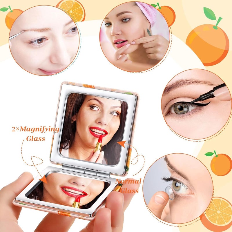 makeup mirror (V3) Makeup Compact Vanity Mirror | Makeup Mirror for Travel Women and Girls Purses | Cute Pocket Mirrors| Double Sided Portable Mirror | Folding Mirror for Makeup Multicolor - Image 2