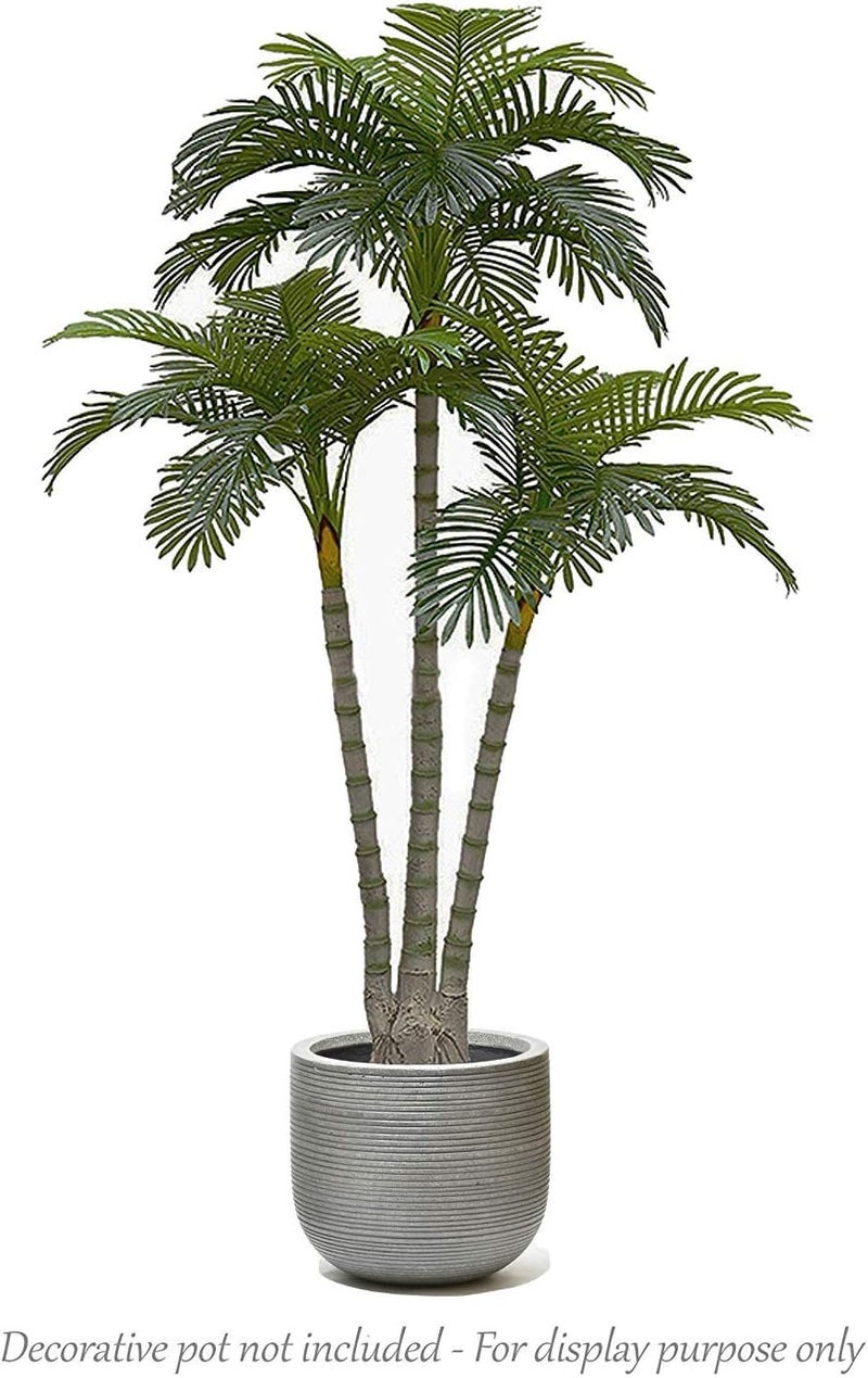 AMERIQUE AMERIQUE Pair Gorgeous 63 Feet Standable Triple Trunk Artificial Palm Tree Real Touch Technology with UV Protection Super Quality Green Pack of 2  - Image 4