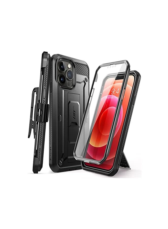 SupCase Unicorn Beetle Pro Series Case for iPhone 13 Pro Max (2021 Release) 6.7 Inch, Built-in Screen Protector Full-Body Rugged Holster Case (Black) - Image 2