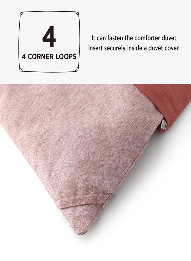 Bedsure Full Comforter Set - Dusty Rose Full Size Comforter, Soft Bedding for All Seasons, Cationic Dyed Bedding Set, 3 Pieces, 1 Comforter (82"x86") and 2 Pillow Shams (20"x26"+2") - Image 4