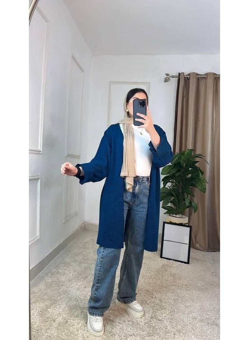 شيميز حريمي طويل مفتوح — ستايل كاجوال شيك بقصة مريحة يديكي إطلالة عصرية تناسب الخروجات اليومية 4051 - Image 1