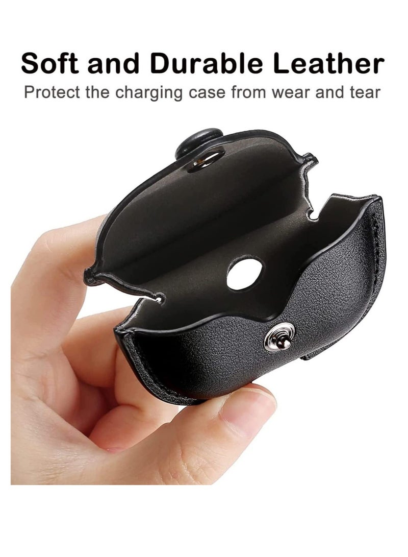 ELTRAZONE AirPods 3rd Generation Case (2021), Leather Protective Case Skin Cover with Keychain and Lock for Apple Airpods 3 Case Women Men - Image 2