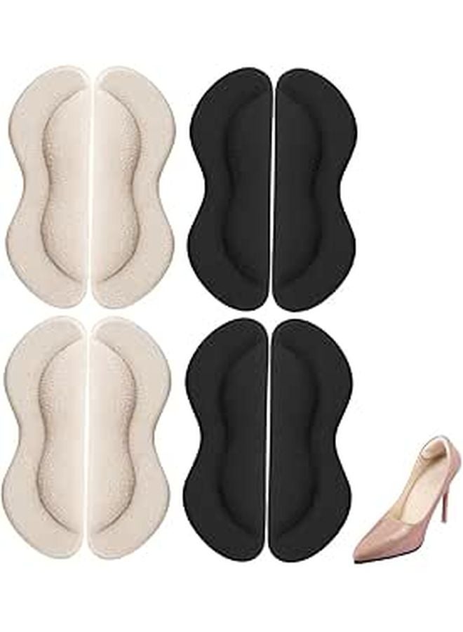 Self Adhesive Heel Pads 4 Pairs Wear Resistant Cushions Prevent Blisters Comfortable Grips - Image 1