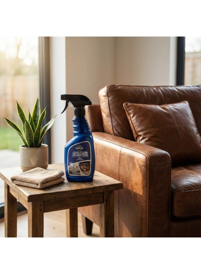 Galaxy Leather Cleaner & Conditioner Spray – Original Leather Scent – Cleans, Conditions & Restores Shine – Premium Car Seat & Interior Leather Care – 500ml One-Step Formula - Image 5