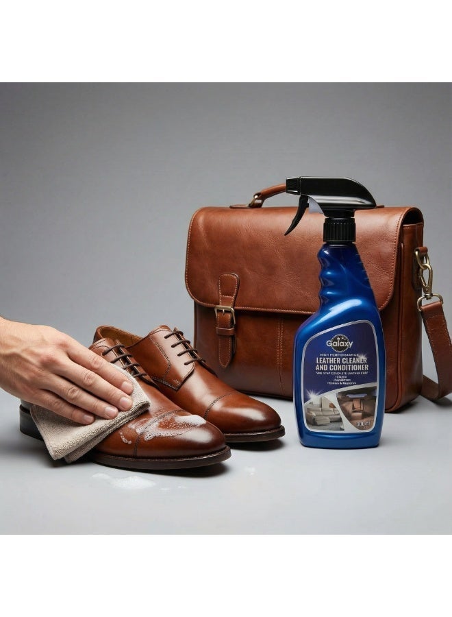 Galaxy Leather Cleaner & Conditioner Spray – Original Leather Scent – Cleans, Conditions & Restores Shine – Premium Car Seat & Interior Leather Care – 500ml One-Step Formula - Image 3
