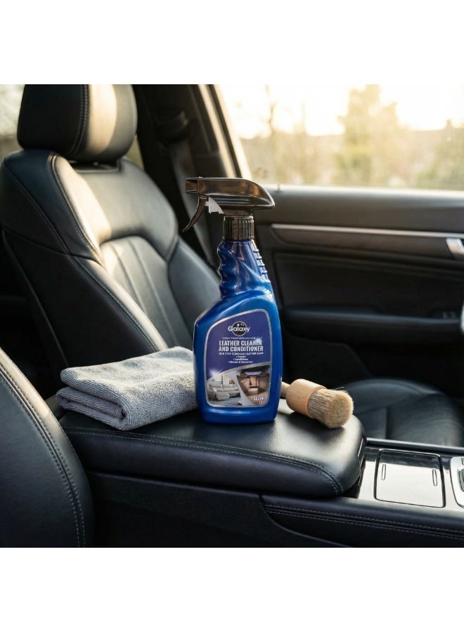 Galaxy Leather Cleaner & Conditioner Spray – Original Leather Scent – Cleans, Conditions & Restores Shine – Premium Car Seat & Interior Leather Care – 500ml One-Step Formula - Image 2