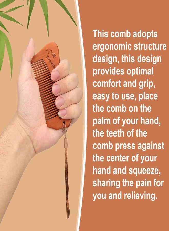 XIHIRCD Labor Comb Set, Wooden Engraved Birthing Comb Childbirth Hair Comb with Storage Bag & Lanyard Birth Essentials for First Time Moms Pregnancy Pregnant Women Gift - Image 3