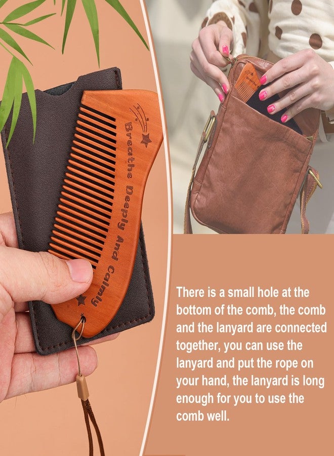 XIHIRCD Labor Comb Set, Wooden Engraved Birthing Comb Childbirth Hair Comb with Storage Bag & Lanyard Birth Essentials for First Time Moms Pregnancy Pregnant Women Gift - Image 4