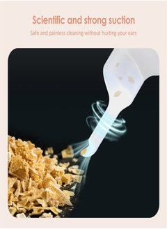 Generic Ear Wax Removal Kit Electric Earwax Cleaner with Lights Ear Wax Vacuum Removal Tool USB Charging Vibration Painless Ear Wax Pick Portable Ear Cleaner Electric Ear Suction for Kids Adults White  - Image 4