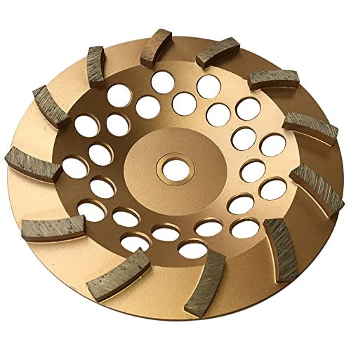 EDiamondTools 7" Diamond Grinding Wheels for Concrete or Masonry, 12 Turbo Segments, #30/40 Grit, Medium Bond, 7/8"-5/8" Arbor - Image 1