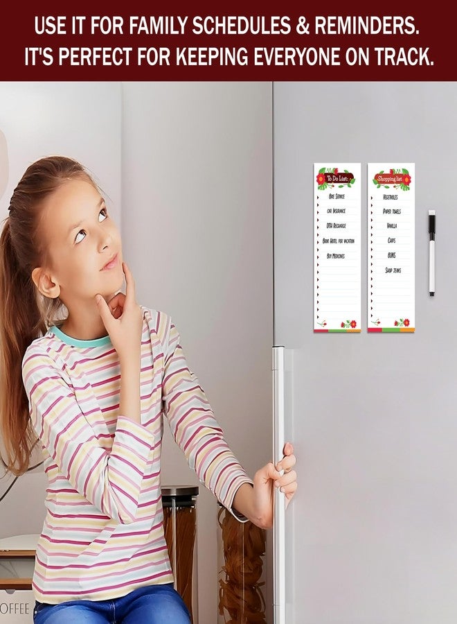 Rousrie Aesthetic Shopping List and to Do List Fridge Magnet Board Combo with Dry Erase Marker Pen | Unlimited Usage and Rewritable Magnetic Technology - Image 3