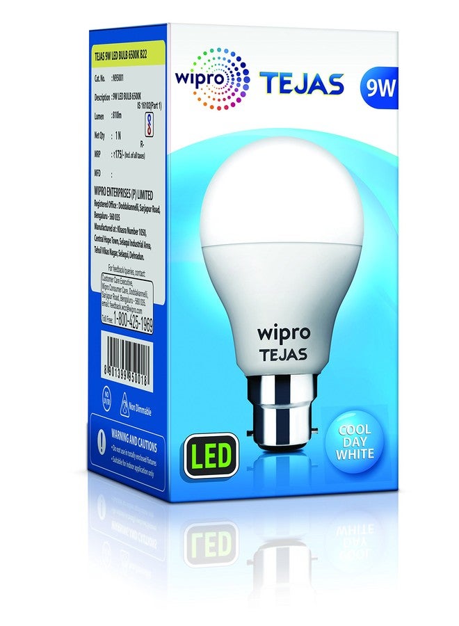 ويبرو مصباح ويبرو LED أبيض 9 واط B22، عبوة من 4 مصابيح (تيجاس) - Image 2