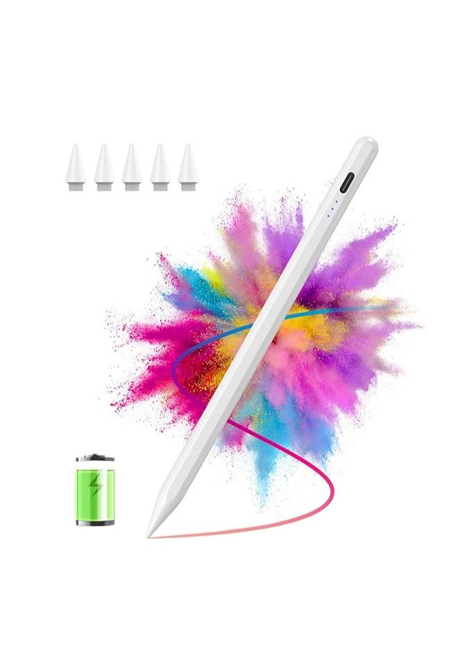ماركة غير محددة قلم ستايلس لجهاز iPad من الجيل العاشر والتاسع، شحن أسرع لقلم Apple iPad مع خاصية رفض راحة اليد، متوافق مع (2018-2022) iPad Pro 11"/12.9"، iPad Mini 6/5 Gen، iPad Air 3-5، iPad 6-10  - Image 1