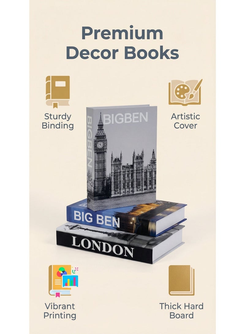 نيبمينينت 9 قطع من الكتب الزخرفية، كتب مزيفة مع تخزين مخفي، كتب زخرفية لرفوف الكتب وطاولة القهوة، صناديق كتب زخرفية، كتب مزيفة مجوفة لغرفة المعيشة. - Image 2