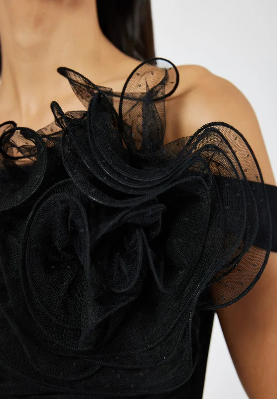 امري Tulle Off-Shoulder Dress