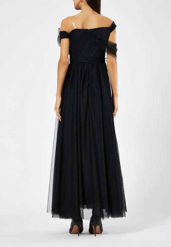 امري Tulle Off-Shoulder Dress
