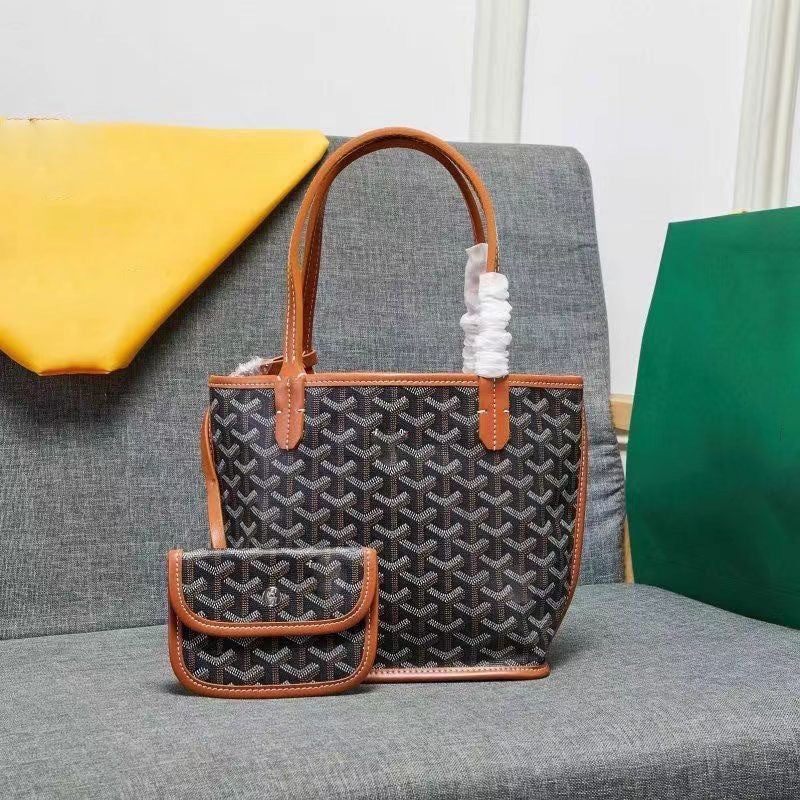 Goyard Dogtooth Bag Replica Mini High-Quality Double-Sided Tote Shopping Bag Basket Tote Bag - Image 4