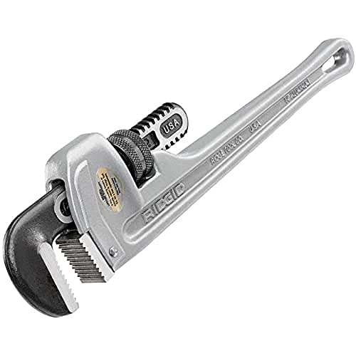 RIDGID 31095 Model 814 Aluminum Straight 14 Plumbing Pipe Wrench Silver Made in the USA - Image 1