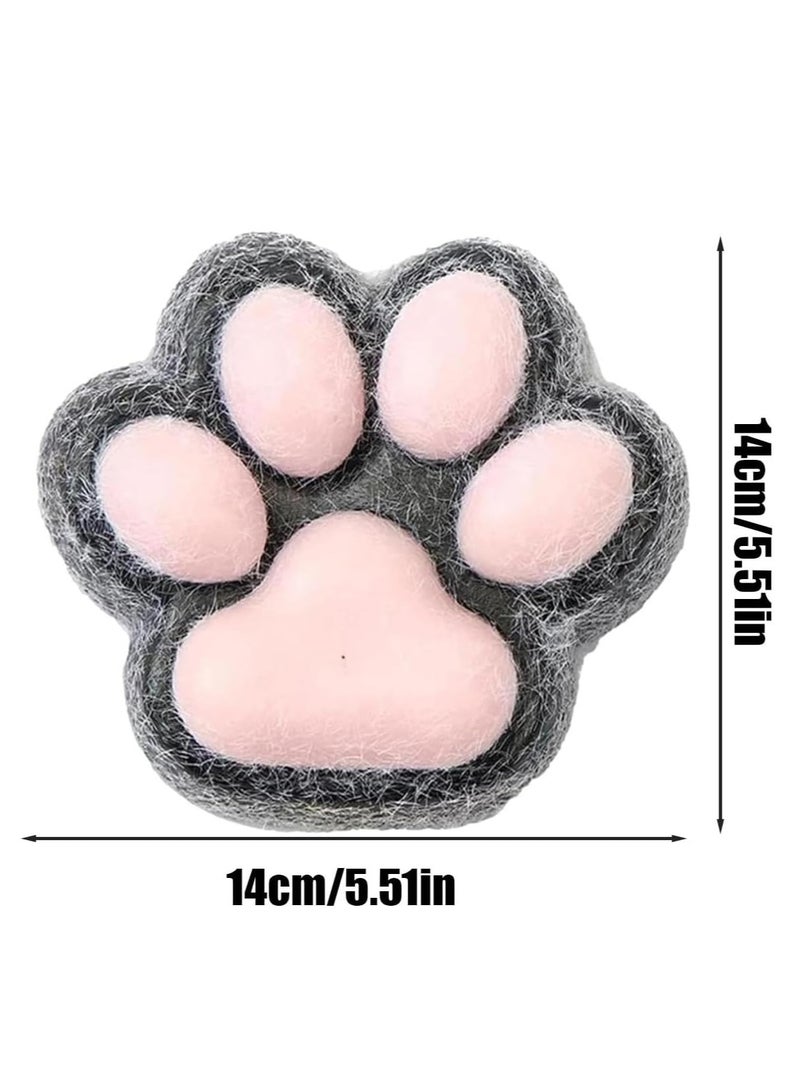 لعبة Taba Squishy Paw، لعبة ضغط على شكل مخالب قطط فروية مقاس 5.5 بوصة، لعبة F-ufu Squishy Slow Rebound Pinch، لعبة Cat Paw Squishy Sensory Fidget، للأطفال والكبار لتخفيف التوتر - Image 1