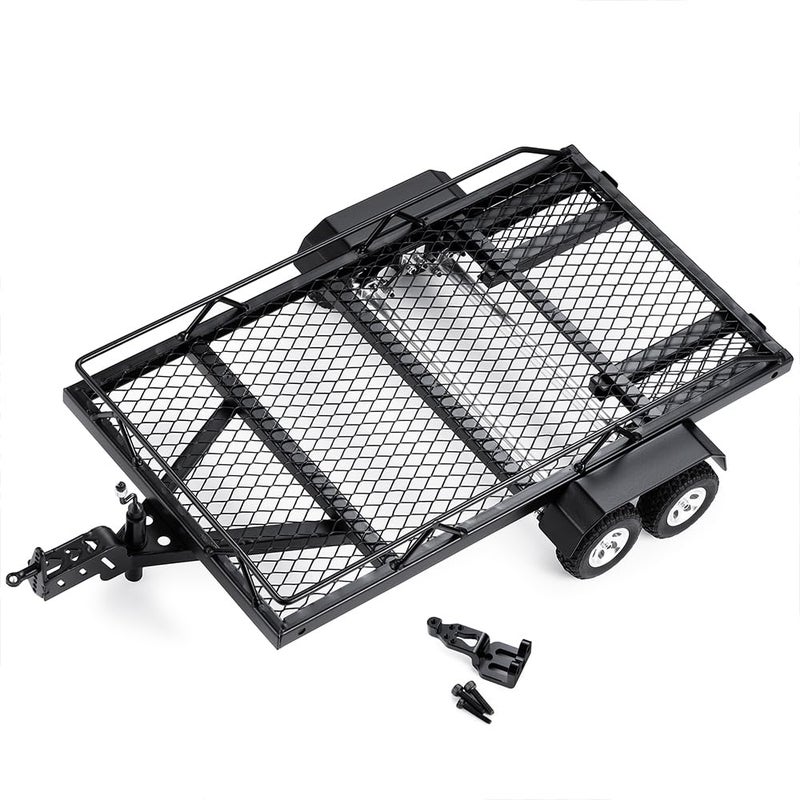MORLORDY RC Trailer with Hitch Mount for TRX4M Bronco Defender K10 F150 FMS FCX18 LC80 118th RC Car Upgrades PartsTRX4M - Image 3