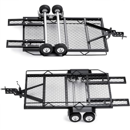 MORLORDY RC Trailer with Hitch Mount for TRX4M Bronco Defender K10 F150 FMS FCX18 LC80 118th RC Car Upgrades PartsTRX4M - Image 5