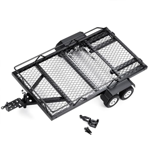 MORLORDY RC Trailer with Hitch Mount for TRX4M Bronco Defender K10 F150 FMS FCX18 LC80 118th RC Car Upgrades PartsTRX4M - Image 1