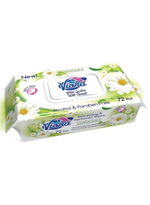 Wet Wipes Ultra Soft Chamomile - 72 Pcs