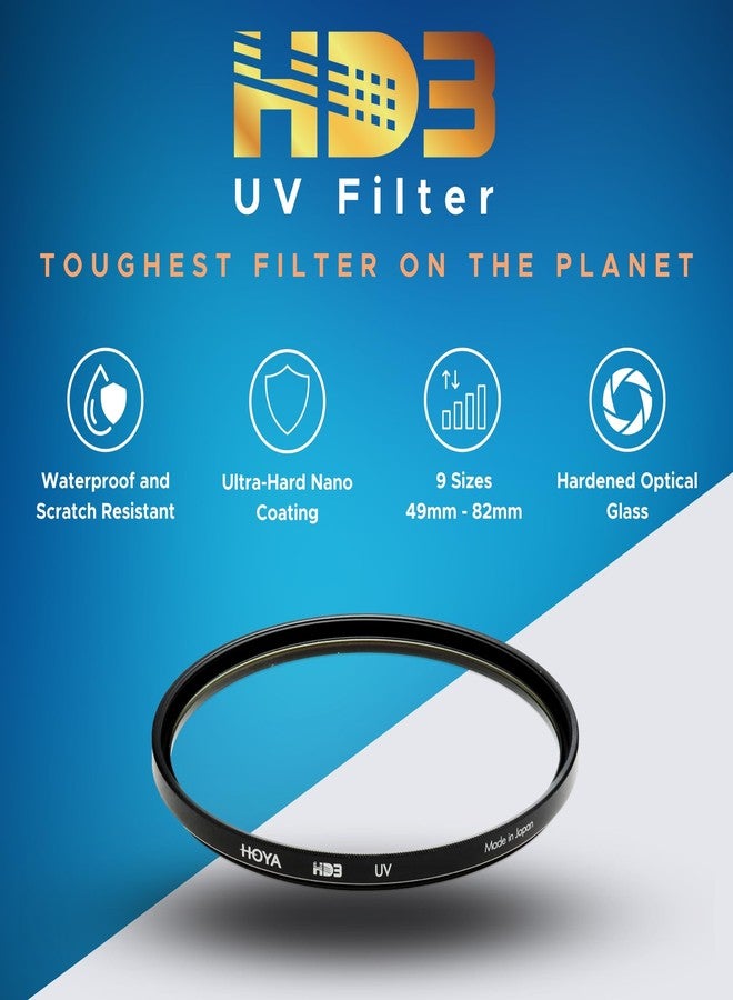 Hoya HD3 52mm UV Protector Filter - Re-Certified for 100MP+ Cameras with Ultra-Hard Nano Coating UV Filter - Stain Resistant, Smudge and Waterproof UV Lens Filter with Aluminum Frame - Image 3