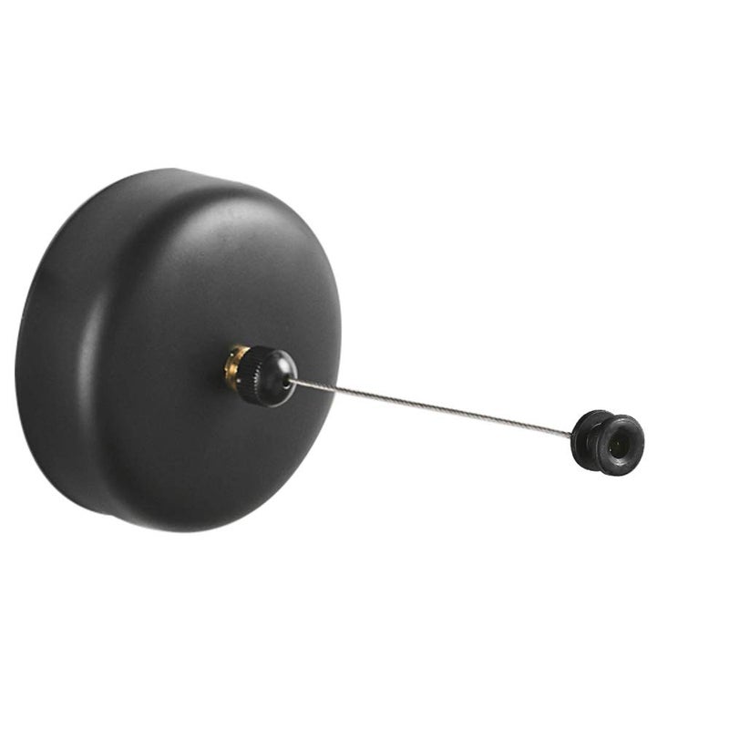 BESy Retractable Clothesline SUS304 Stainless Steel Clothes Dryer with Adjustable Stainless Steel Rope String Hotel Style Heavy Duty92 FeetsBlack Finish Round Style