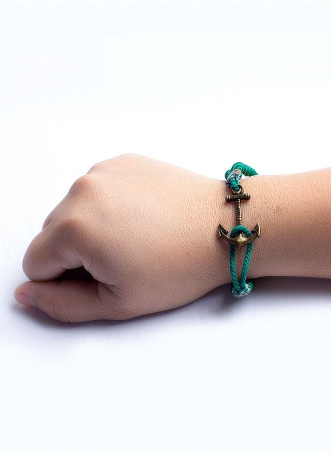 Elite Dose Double Anchor Rope Bracelet Green  - Image 2