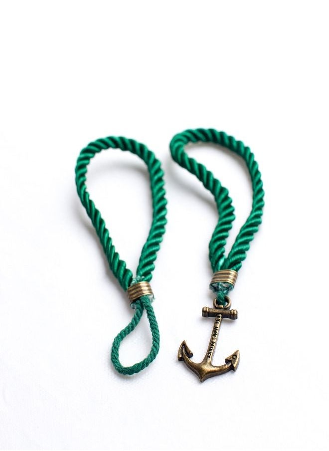 Elite Dose Double Anchor Rope Bracelet Green  - Image 1