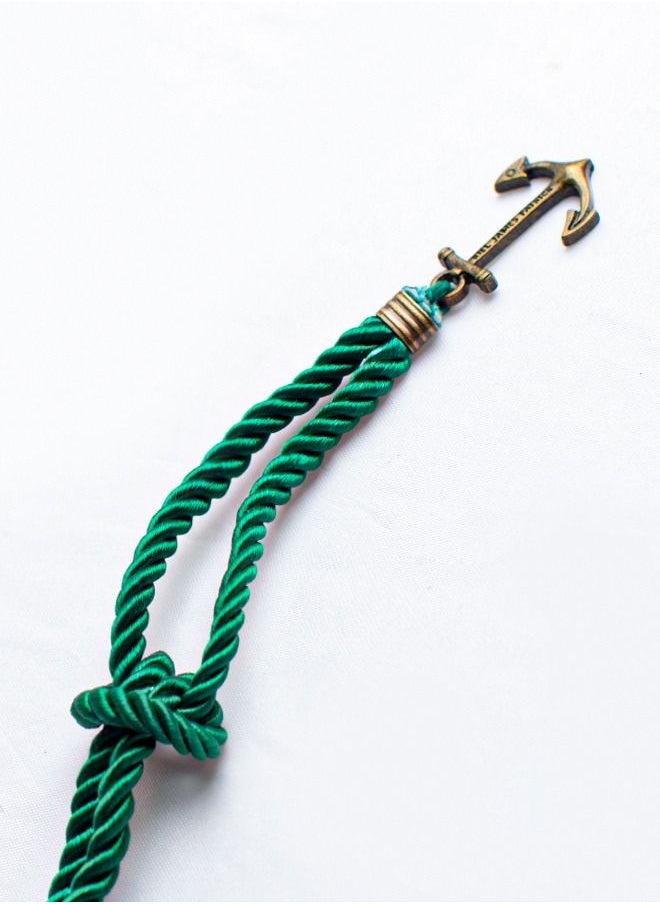Elite Dose Double Anchor Rope Bracelet Green  - Image 3