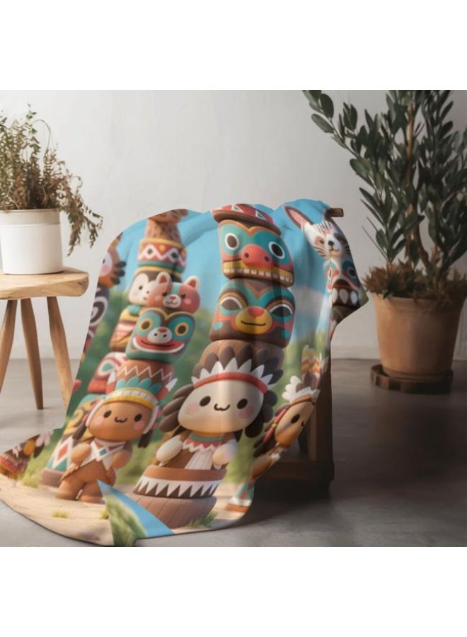 عام بطانية رقيقة من الفانيلا الكرتونية للأطفال والرضع (دافئة ومريحة، ومناسبة للنوم والألعاب) 70 سم * 100 سم