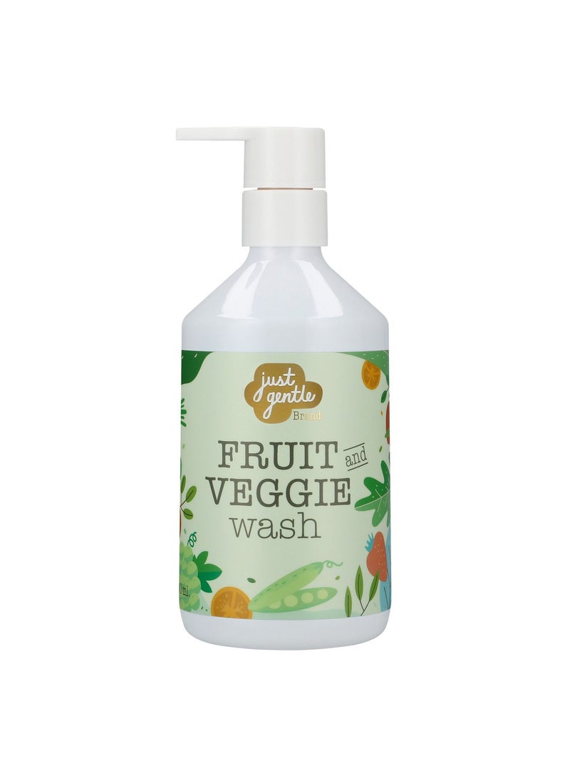 Just Gentle Fruit & Veggie Wash - Natural, Removes Pesticides & Bacteria, Safe for Babies, 300ml - Image 2