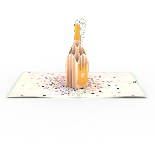 Lovepop Congratulations Pop-Up Card for Her and Him - 3D Greeting Cards for Boys, Girls, Men, Women - Champagne Pop - 5" x 7" Card - Blank Note Card & Envelope Included - Image 4