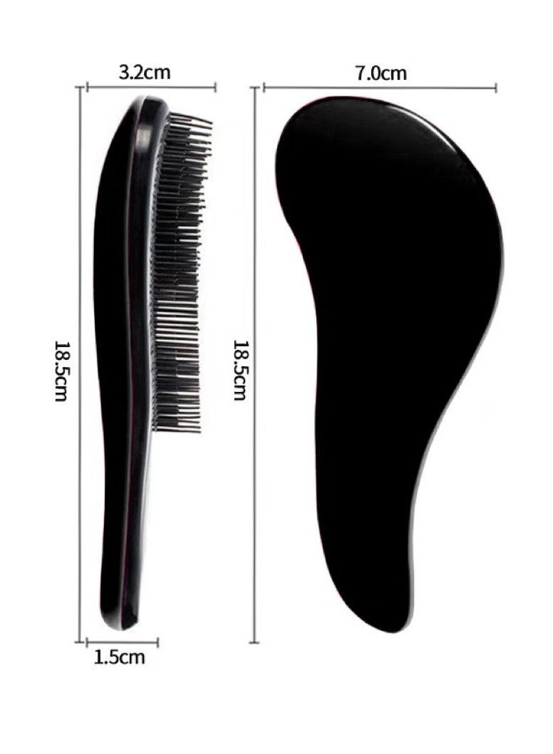 BEUTPATER 2 Pieces Anti static Hair Styling Brushes Detangling Combs for Women and Kids (Black And Pink) - Image 2