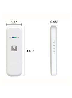 دونجل مودم واي فاي، اتصال مع مودم واي فاي USB 4G LTE - نقطة اتصال إنترنت لأجهزة الكمبيوتر المكتبية وأجهزة الكمبيوتر المحمولة وأجهزة الكمبيوتر الشخصية. راوتر واي فاي صغير لاسلكي للسيارة مع فتحة لبطاقة SIM للاتصال أثناء التنقل - pzsku/ZDC56033C90219EF89FEDZ/45/_/1706599603/fe1c2806-d68d-4bda-af8b-890d05d58925