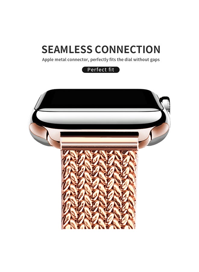 O Ozone Slim Metal Straps ompatible With Apple Watch Series 10 | Ultra 2 | 8 Ultra | 9 | 8 | 7 | 6 , 49/46/45/44/42mm Thin Narrow Stainless Steel Milanese Strap -Silver  - Image 4