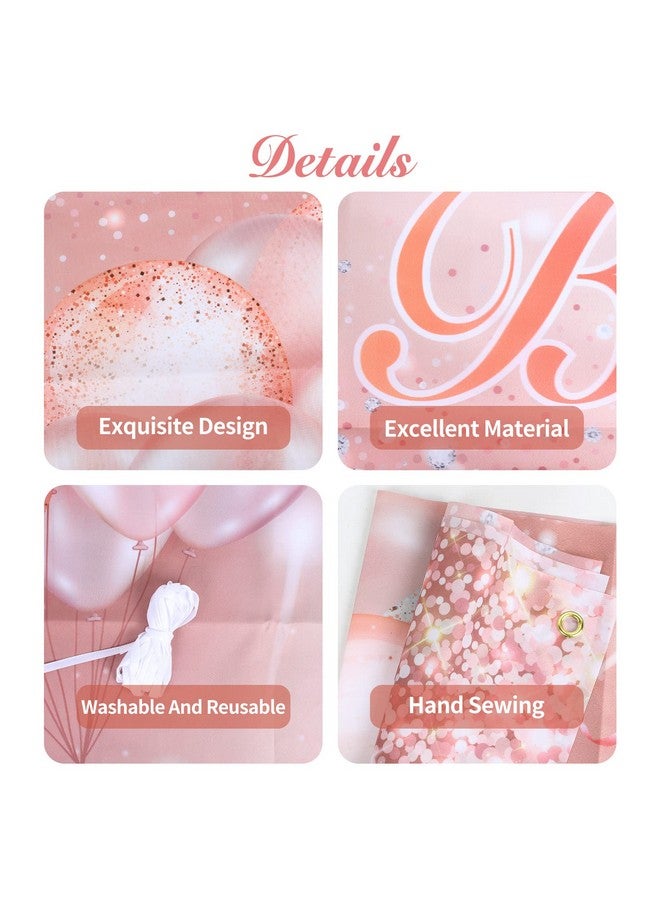 PAKBOOM Happy 16th Birthday Banner Backdrop - 16 Birthday Party Decorations Supplies for Girls or Boys - Rose Gold 4 x 6ft - Image 3