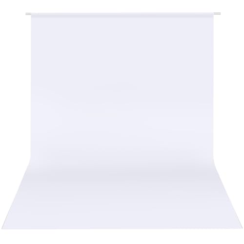 HEMMOTOP White Photography Backdrop, 10x8 ft White Photo Backdrops Background Curtain for Photoshoot, Video Recording, Photographic Studio, Picture, Party, Photos, Product (Backdrop only) - Image 1