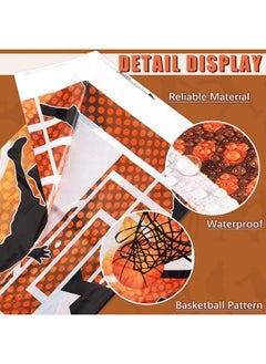 Tatuo Basketball Table Cloth Plastic Table Cover Party Disposable Tablecloth Basketball Theme Party Decor For Kids And Adults Birthday Party Decorations Supplies (3 Pieces)  - Image 4