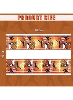 Tatuo Basketball Table Cloth Plastic Table Cover Party Disposable Tablecloth Basketball Theme Party Decor For Kids And Adults Birthday Party Decorations Supplies (3 Pieces)  - Image 3