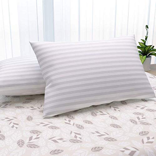 ATOOTFUSION Super Soft Virgin Hollow Conjugate Fiber Filled Pillow - 41 x 66 cm, White, Bliss Pillow (White Sating Strip) - Set of 2 - Image 1