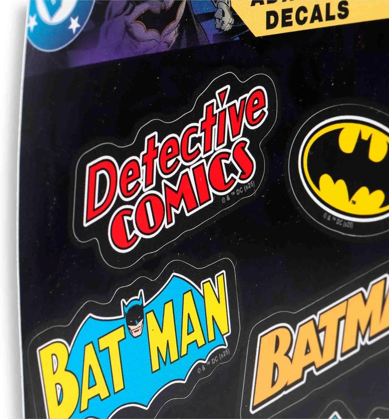 Open Road Brands DC Comics Batman Logos Adhesive Vinyl Decals - Nostalgic Set of 6 Batman Stickers for Car, Water Bottle or Laptop - Image 4