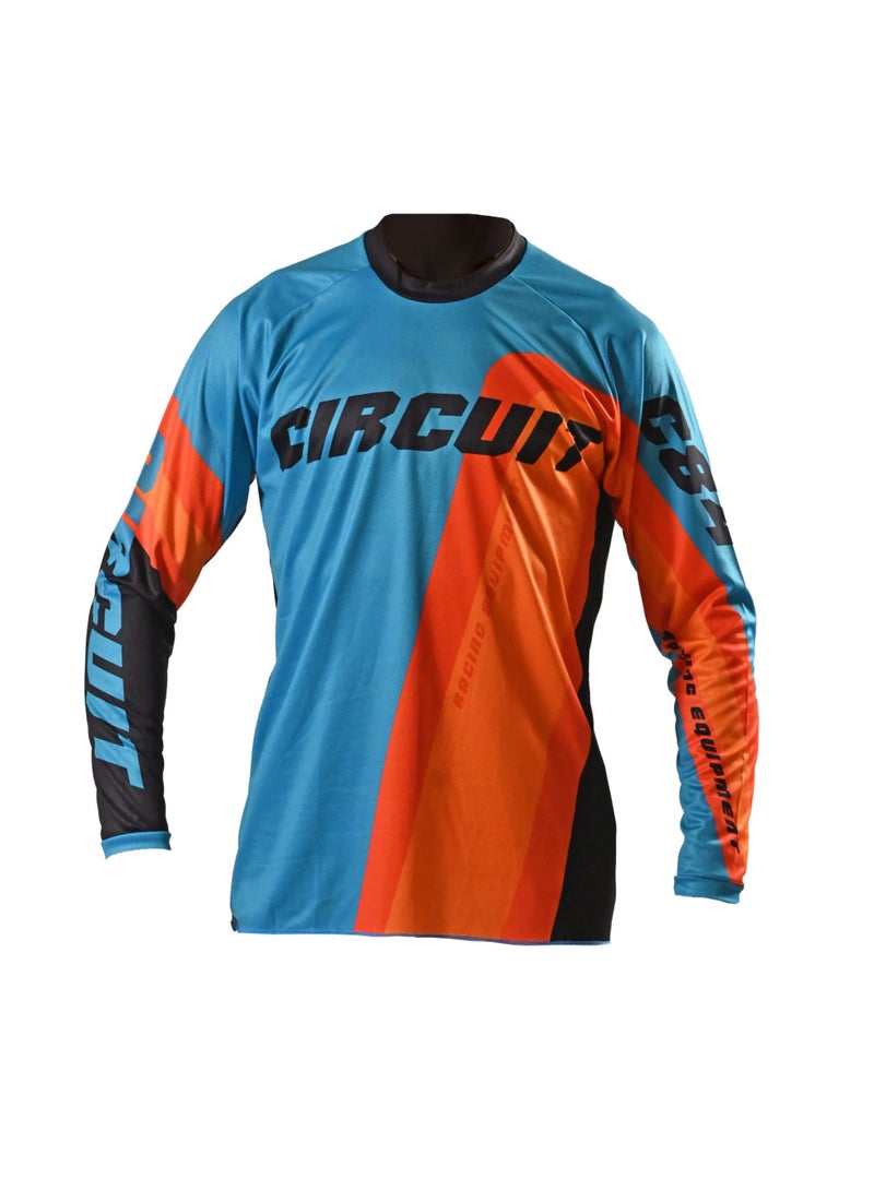 CIRCUIT Cross/Enduro Jersey REFLEX 2022 Water Green/Orange - Image 1